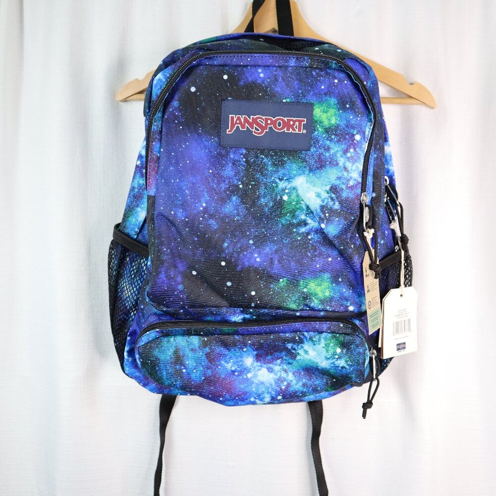 Jansport Cyberspace Galaxy Doubleton Backpack blue black nwt
